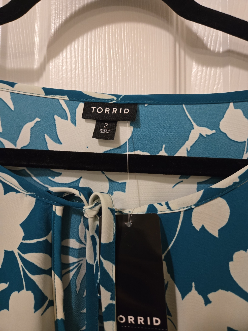 torrid Teal Floral Maxi Dress with Cream Blooms - Picture 9 of 15